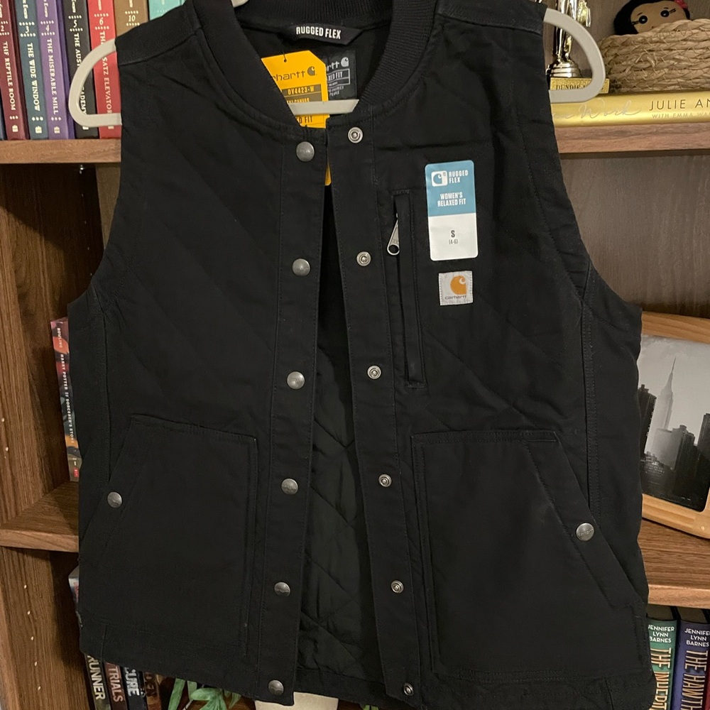 Carhartt 104423 - Women's Rugged Flex® Canvas Insulated Rib Collar Vest